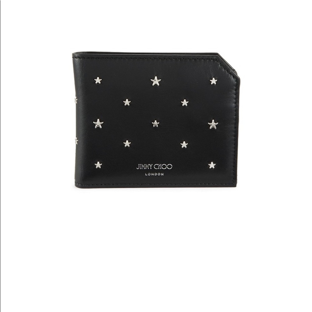 JIMMY CHOO
Albany Star Leather Bi-Fold Wallet